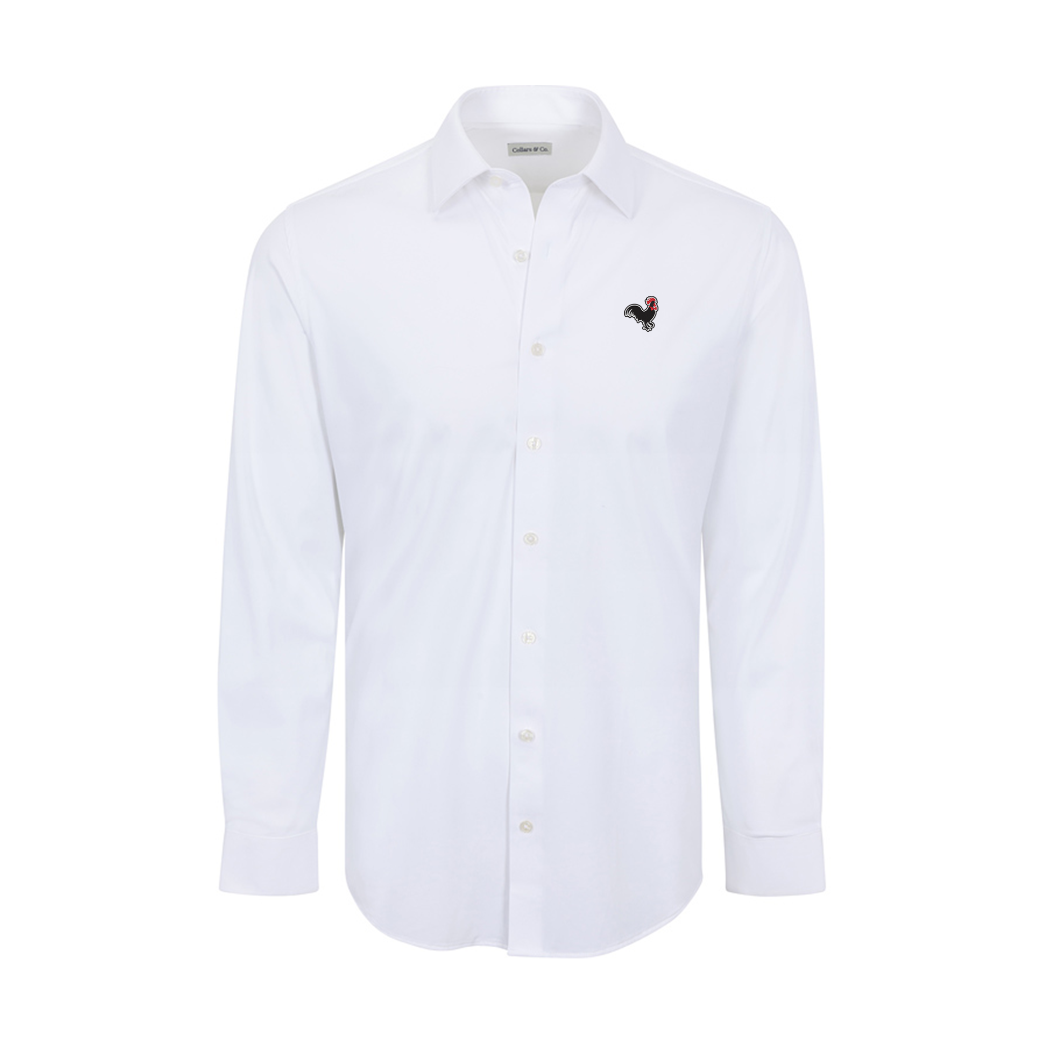 Bocock Brothers x Collars & Co. Apex Performance Dress Shirt White (Red/Black/White Logo)