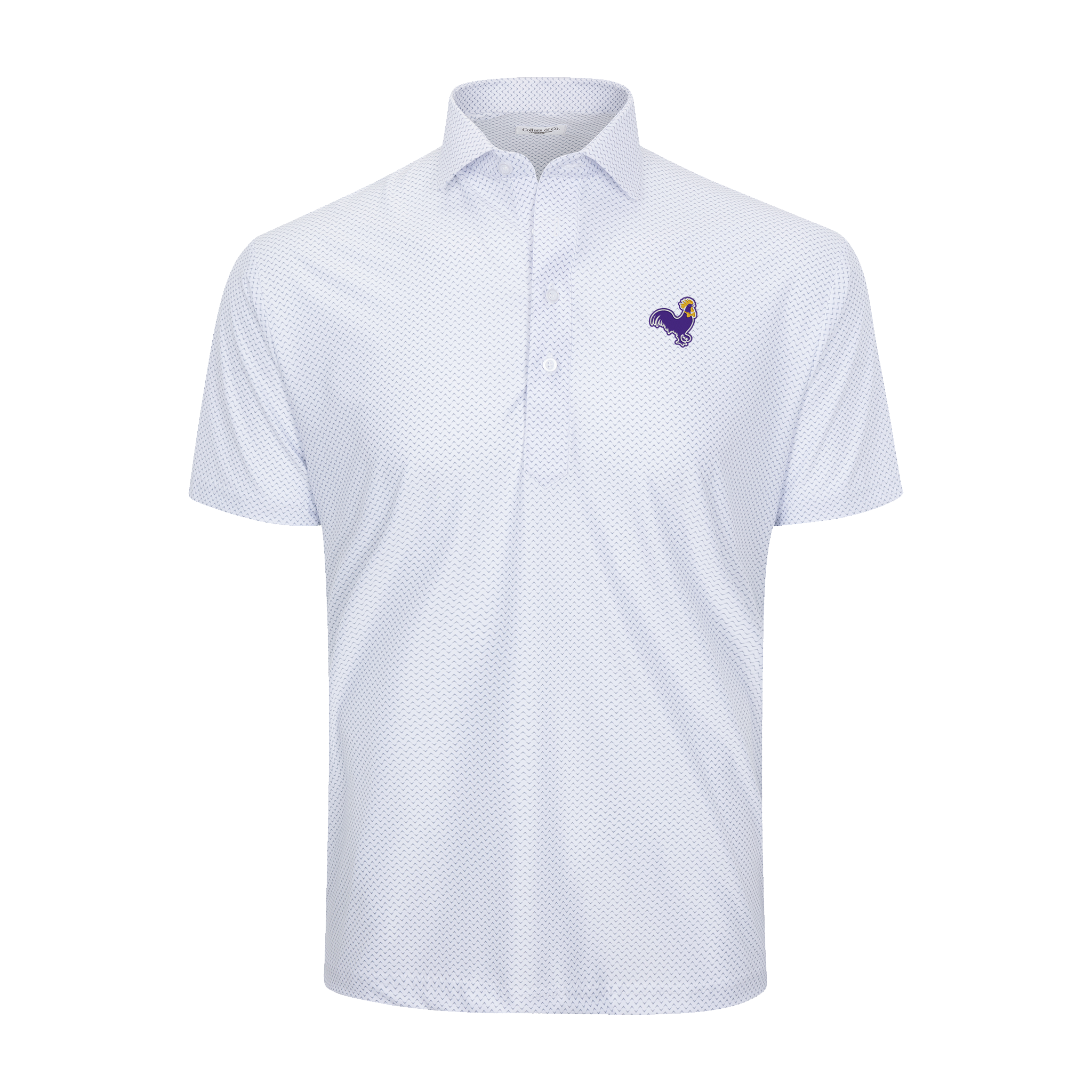 Bocock Brothers x Collars & Co. Featherweight Flex Polo Pulse (Purple/Gold/White Logo)
