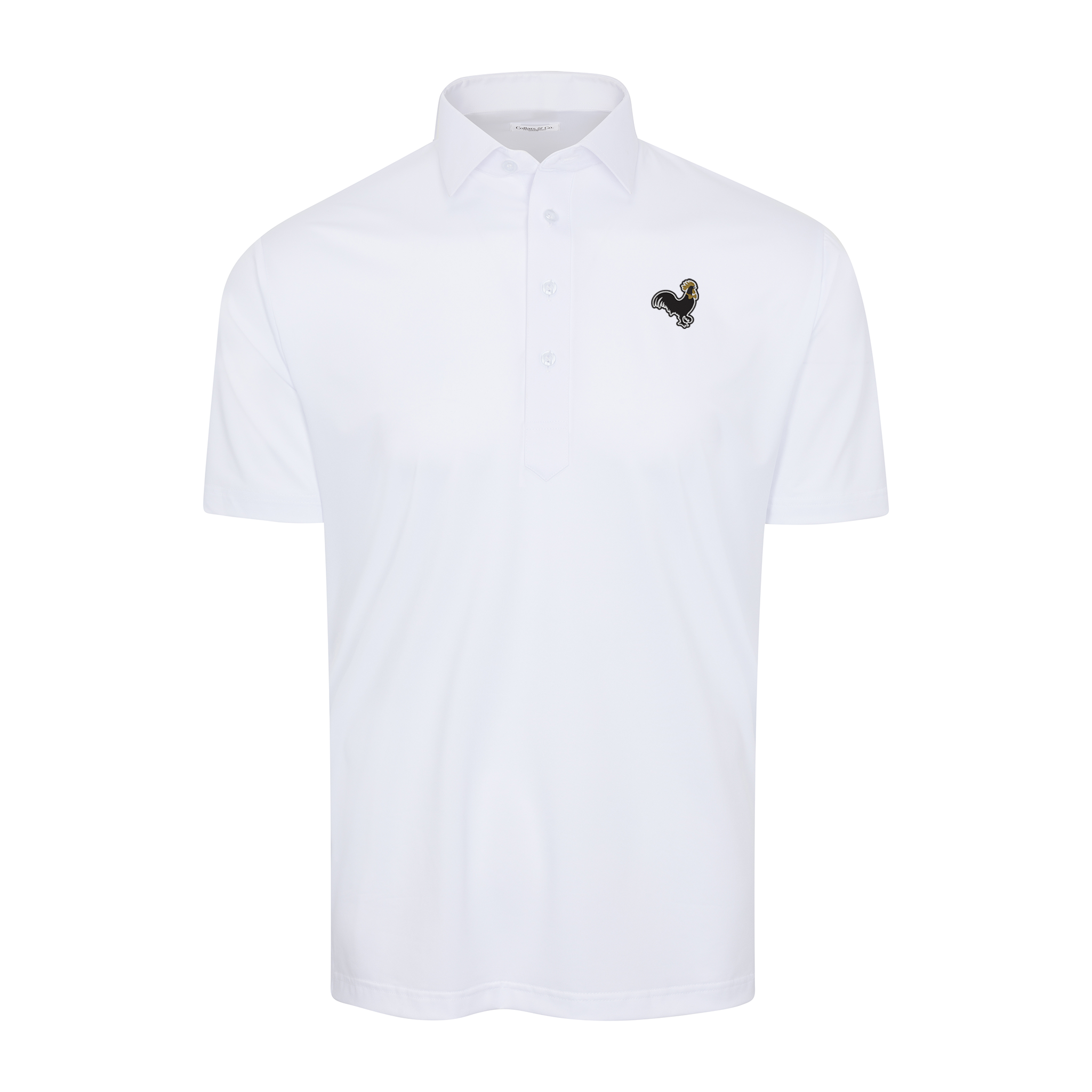 Bocock Brothers x Collars & Co. Semi-Spread Collar Polo White (Gold/Black/White Logo)