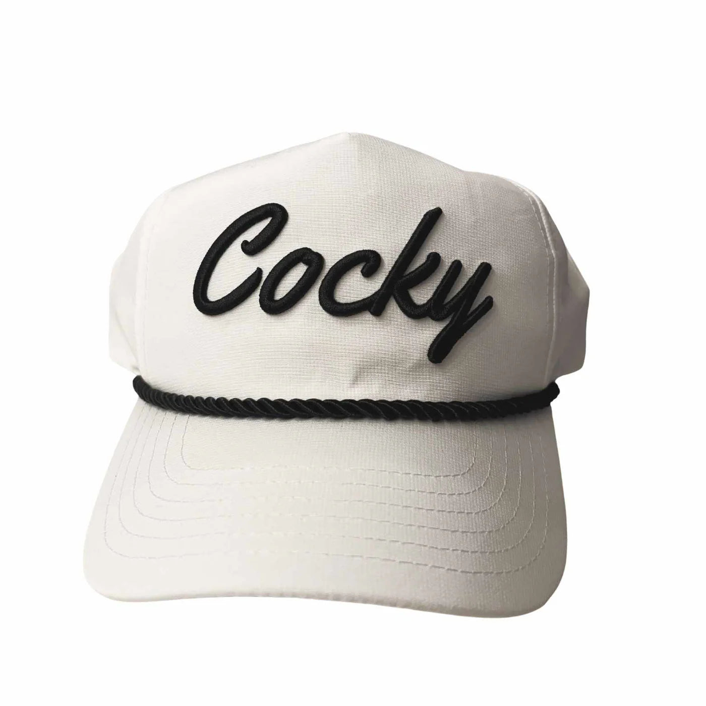 White & Black "Cocky" Hat