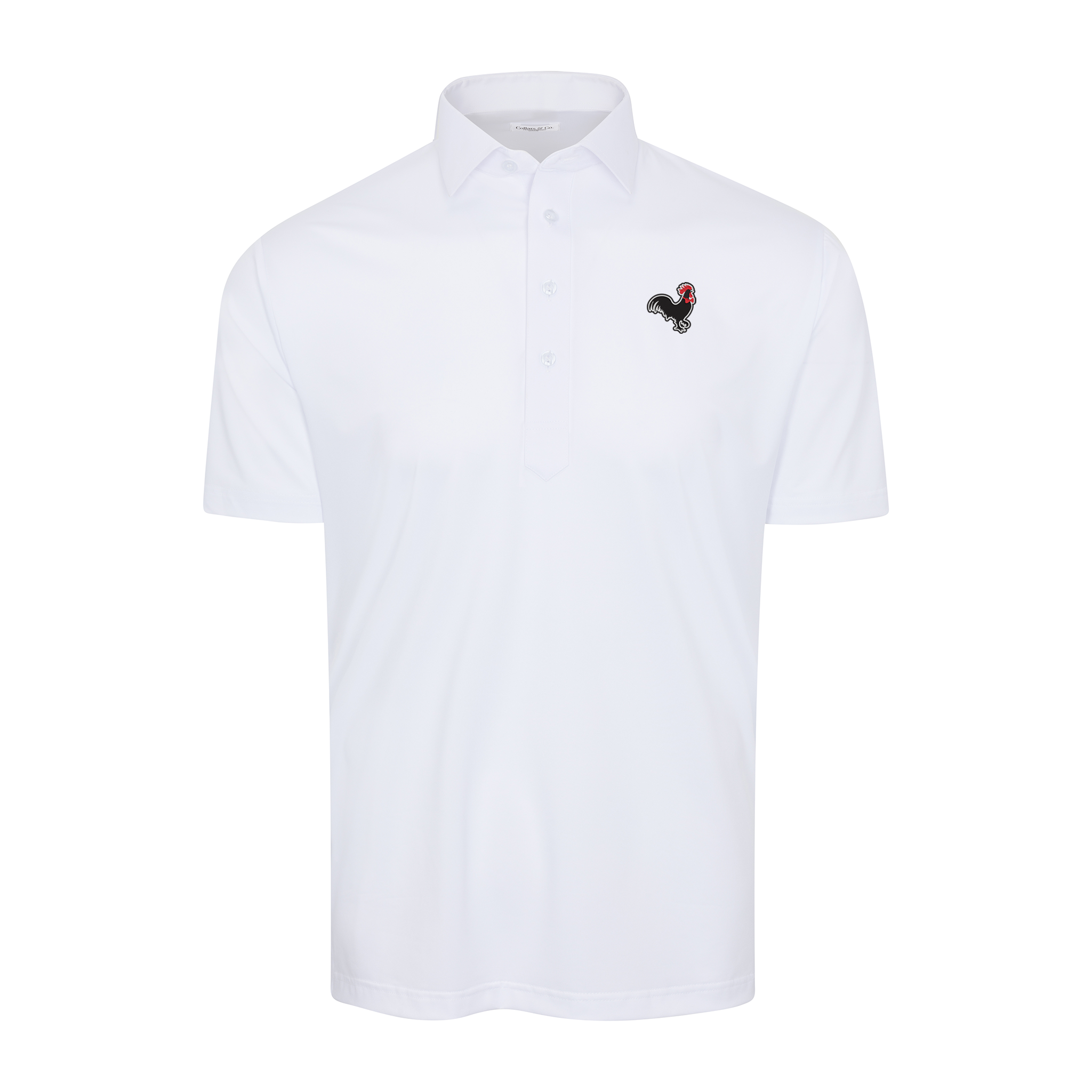Bocock Brothers x Collars & Co. Semi-Spread Collar Polo White (Red/Black/White Logo)