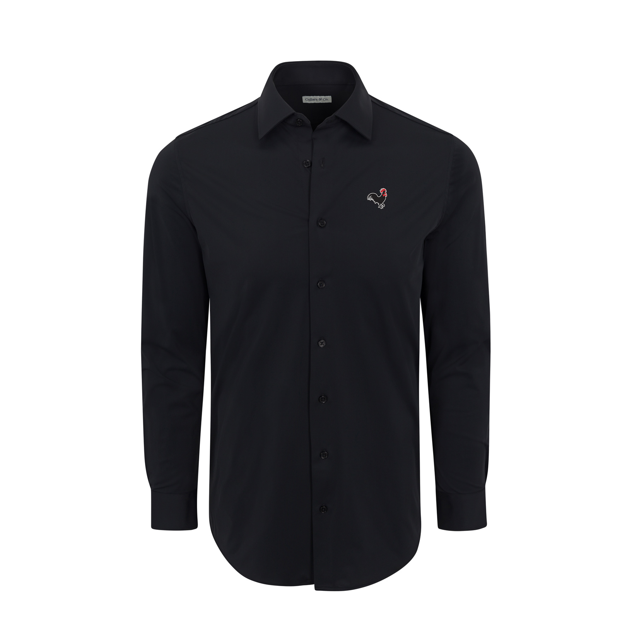 Bocock Brothers x Collars & Co. Apex Performance Dress Shirt Black (Red/Black/White Logo)