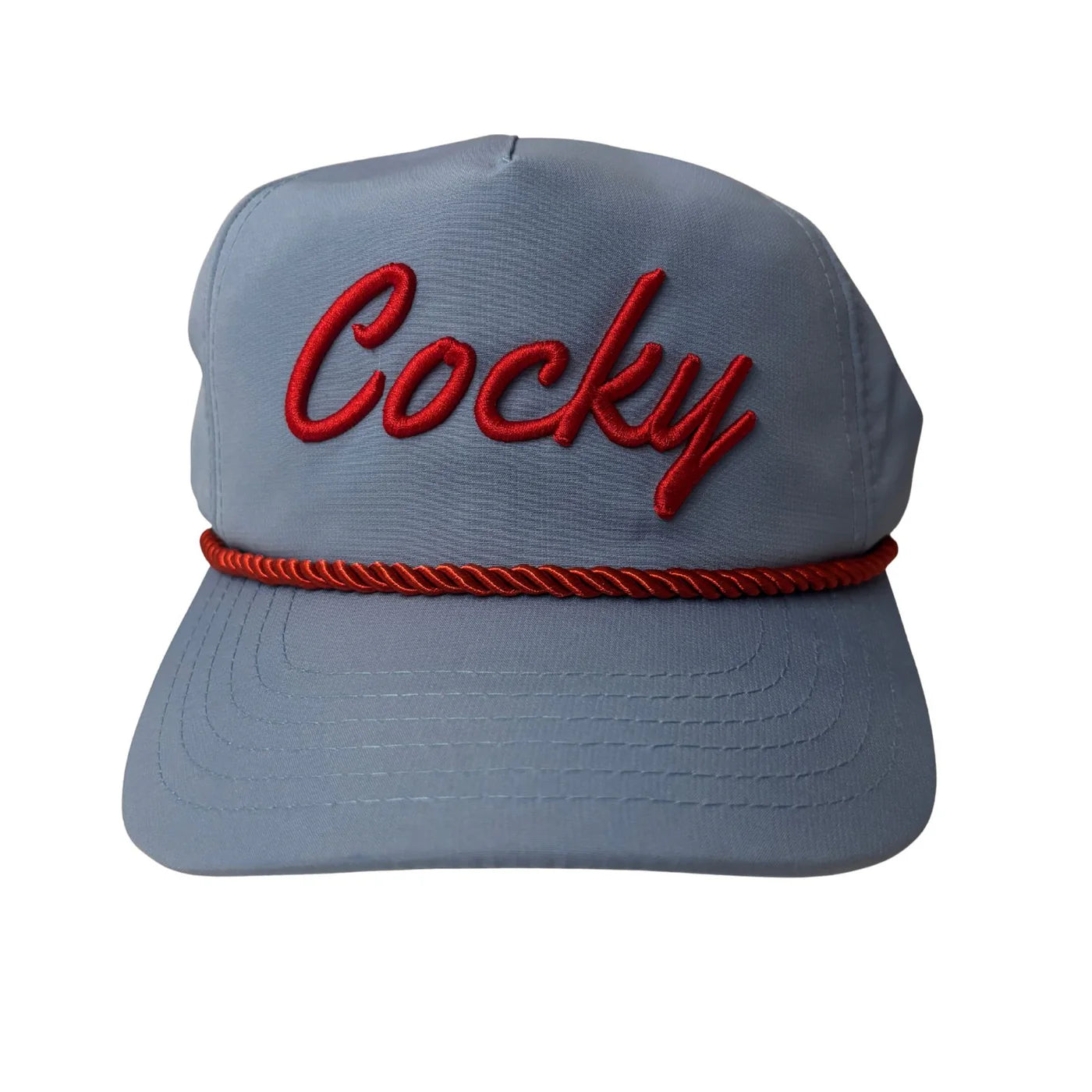 Light Blue & Red "Cocky" Hat